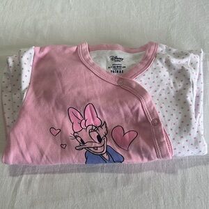 Frenz X Disney - Pink and White Kids One Piece Daisy Sleeper